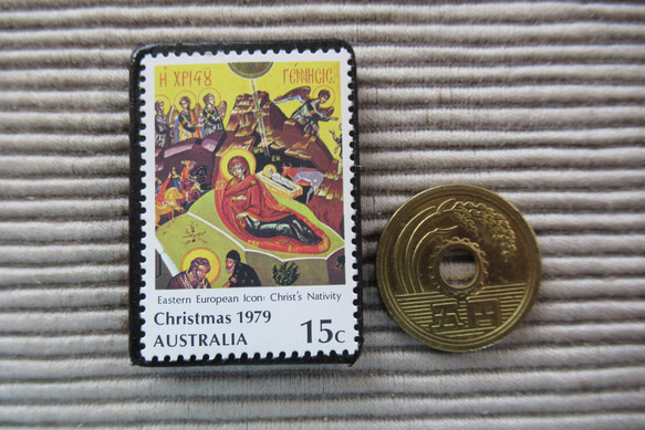 オーストラリア　クリスマス切手ブローチ9106 3枚目の画像