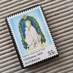 オーストラリア　クリスマス切手ブローチ9107 2枚目の画像