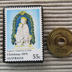 オーストラリア　クリスマス切手ブローチ9107 3枚目の画像