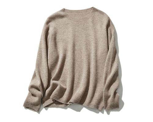 OUR 上質ウールのハイネックニット　ミルクティーベージュ 上質ウールのハイネックニット – OURHOME