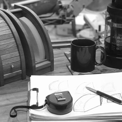 コーヒーを淹れるプロセスを楽しむ/オリジナルシャッター式コーヒーフィルターケース　オーク無垢材 15枚目の画像