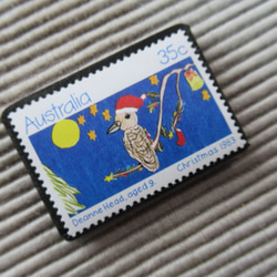 オーストラリア　クリスマス切手ブローチ9109 2枚目の画像