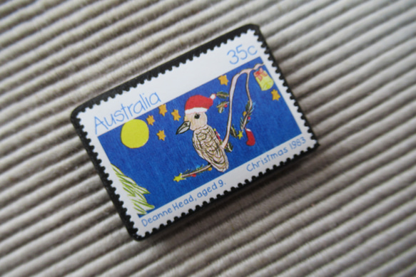 オーストラリア　クリスマス切手ブローチ9109 2枚目の画像