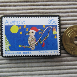 オーストラリア　クリスマス切手ブローチ9109 3枚目の画像
