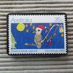 オーストラリア　クリスマス切手ブローチ9109 1枚目の画像