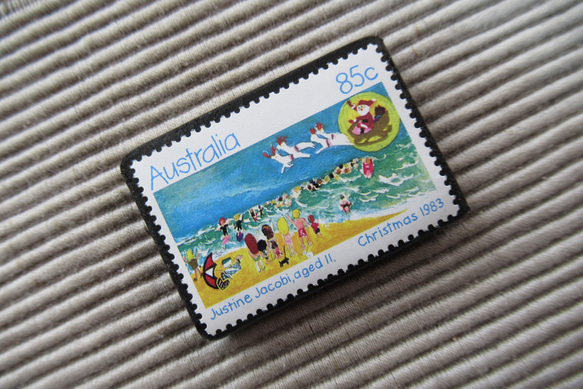 オーストラリア　クリスマス切手ブローチ9110 2枚目の画像