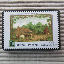 オーストラリア　クリスマス切手ブローチ9111 1枚目の画像
