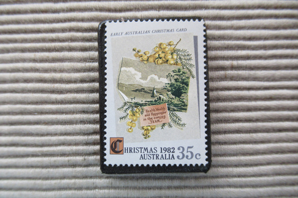 オーストラリア　クリスマス切手ブローチ9112 1枚目の画像