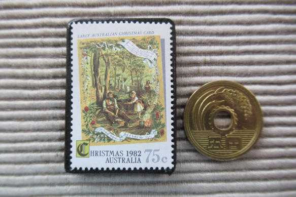 オーストラリア　クリスマス切手ブローチ9113 3枚目の画像