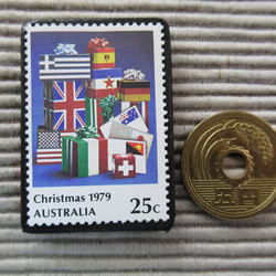 オーストラリア　クリスマス切手ブローチ9114 3枚目の画像