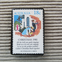 オーストラリア　クリスマス切手ブローチ9115 1枚目の画像