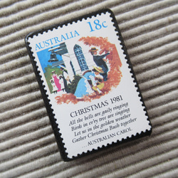 オーストラリア　クリスマス切手ブローチ9115 2枚目の画像