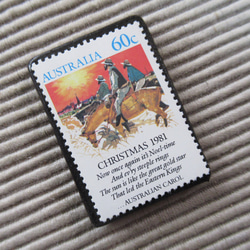 オーストラリア　クリスマス切手ブローチ9117 2枚目の画像