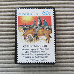 オーストラリア　クリスマス切手ブローチ9117 1枚目の画像