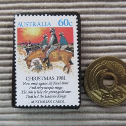 オーストラリア　クリスマス切手ブローチ9117 3枚目の画像