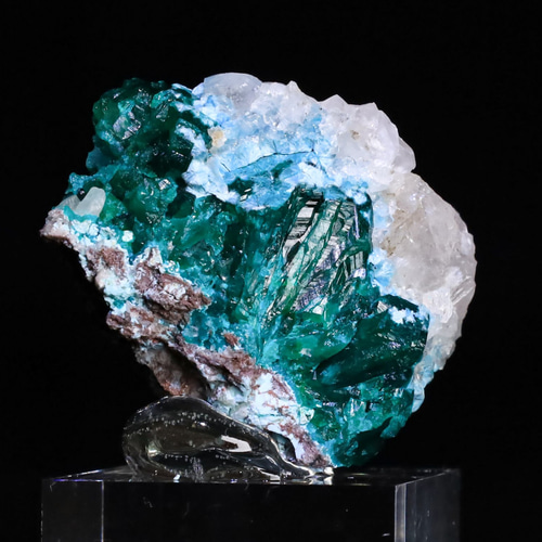 38g 唯一無二『光沢共生結晶美』天然 ダイオプテーズ＆シャッタ