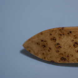 木製　バレッタ　メープル瘤杢 2枚目の画像