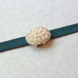 ●帯留/帯留め pave pearl 3枚目の画像
