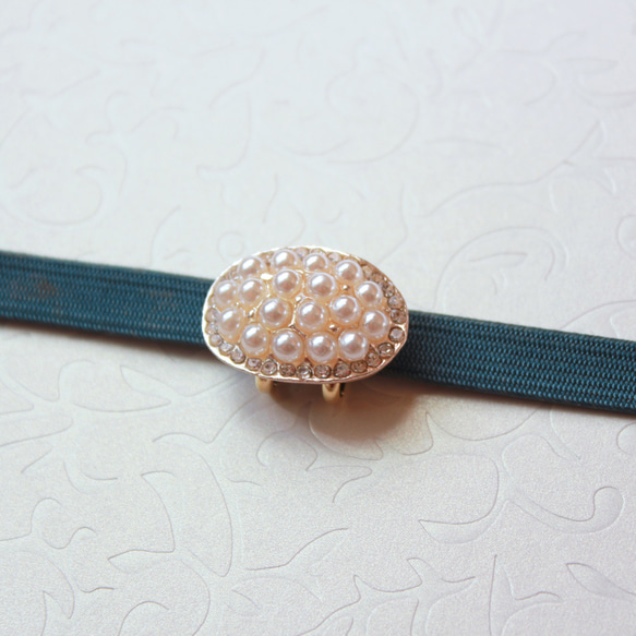 ●帯留/帯留め pave pearl 5枚目の画像