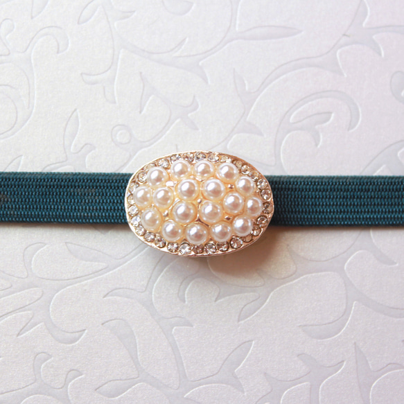 ●帯留/帯留め pave pearl 1枚目の画像