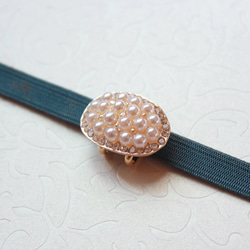 ●帯留/帯留め pave pearl 6枚目の画像