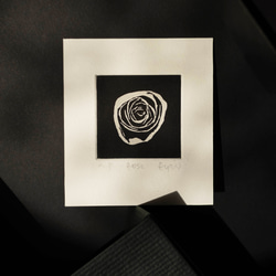 版画ゆうびん no.22"Rose" | 銅版画 | 一輪のバラ 1枚目の画像