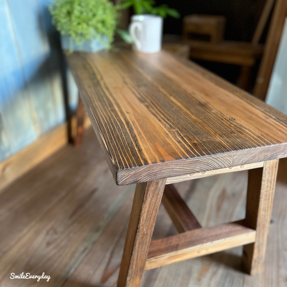 木製　大型　ベンチ　テーブル 2枚目の画像