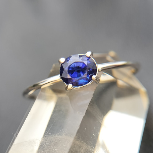 高品質な天然ブルーサファイアのsilver925リング 9号 シルバーリング