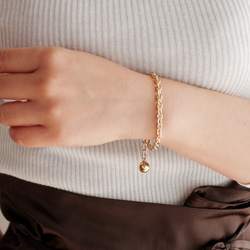 K18WG ビーズブレスレット 新品 G-BALLER / ジーボーラー】K18 オニキス ビーズブレスレット 18金