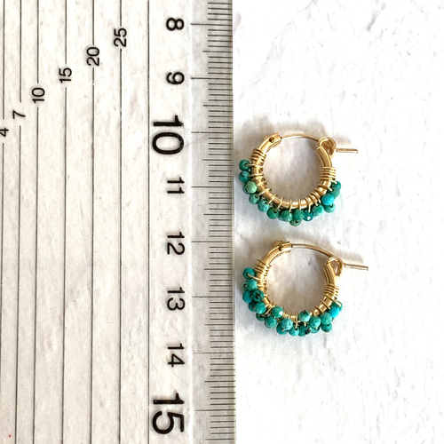 14kgf】 ターコイズ フープピアス ピアス（フープ） Sandy Beach 通販