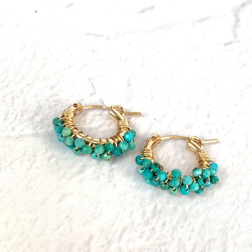 14kgf】 ターコイズ フープピアス ピアス（フープ） Sandy Beach 通販