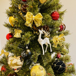 クリスマスツリー　オーナメント　リボン　ツリー飾り　クリスマス飾り　クリスマスインテリア 4枚目の画像