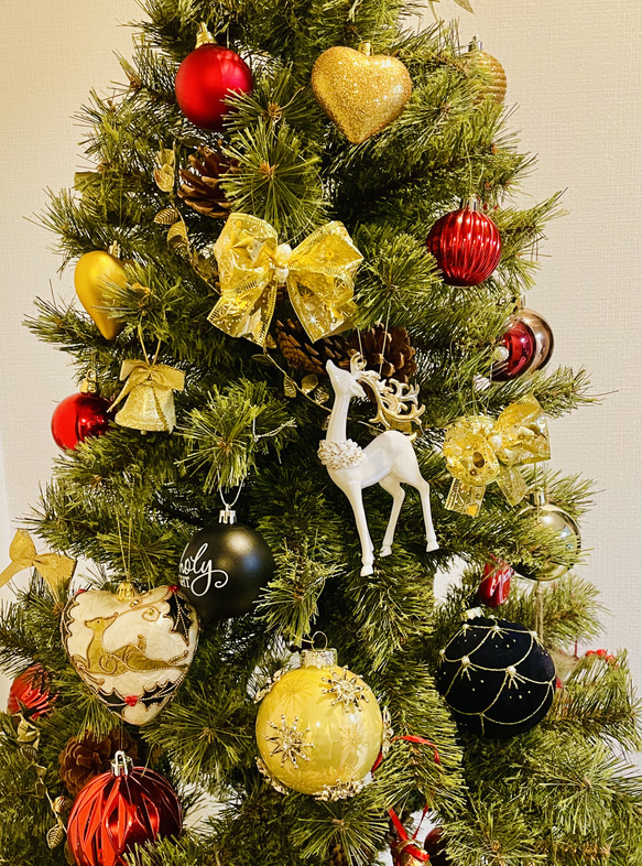 クリスマスツリー　オーナメント　リボン　ツリー飾り　クリスマス飾り　クリスマスインテリア 4枚目の画像
