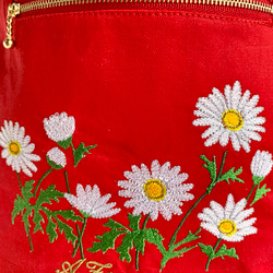 マーガレット刺繍ミニトートバッグ 4枚目の画像