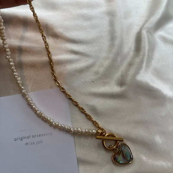 〝極小〟mini pearl   gold.necklace 3枚目の画像