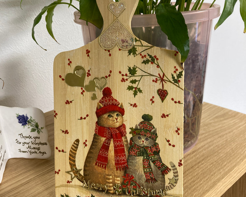 ピンククリスマスデコパージュ