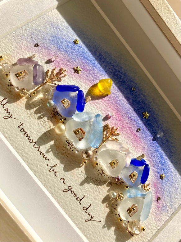 シーグラスアート「月の雫」他. . 3点おまとめ 赤 レアカラー 【公式通販】