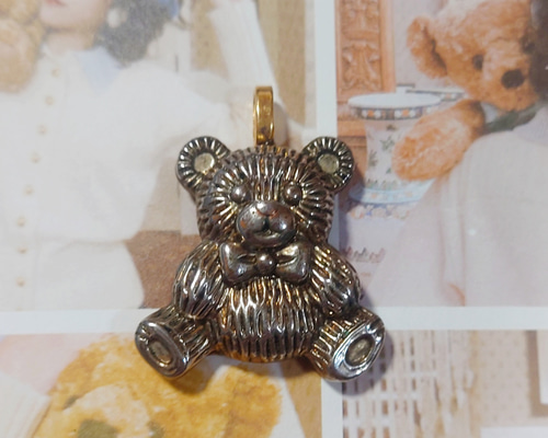 アンティーク くま ネックレストップ クマ 大人かわいい