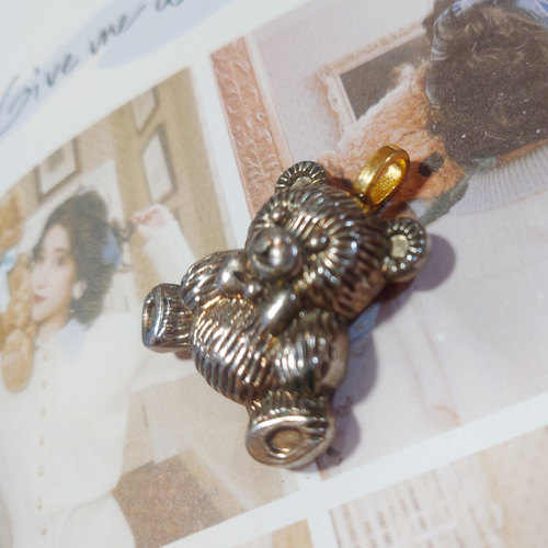 アンティーク くま ネックレストップ クマ 大人かわいい