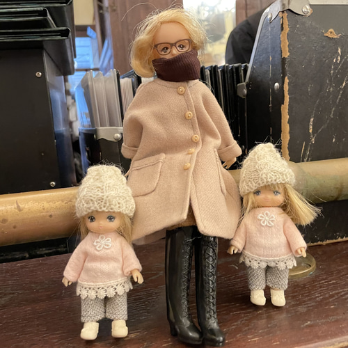 O2320 リカちゃんママ おばあちゃん ハンドメイド 服 コート