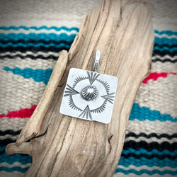 ショットコンチョ スタンプワーク シルバー ネックレス ペンダント