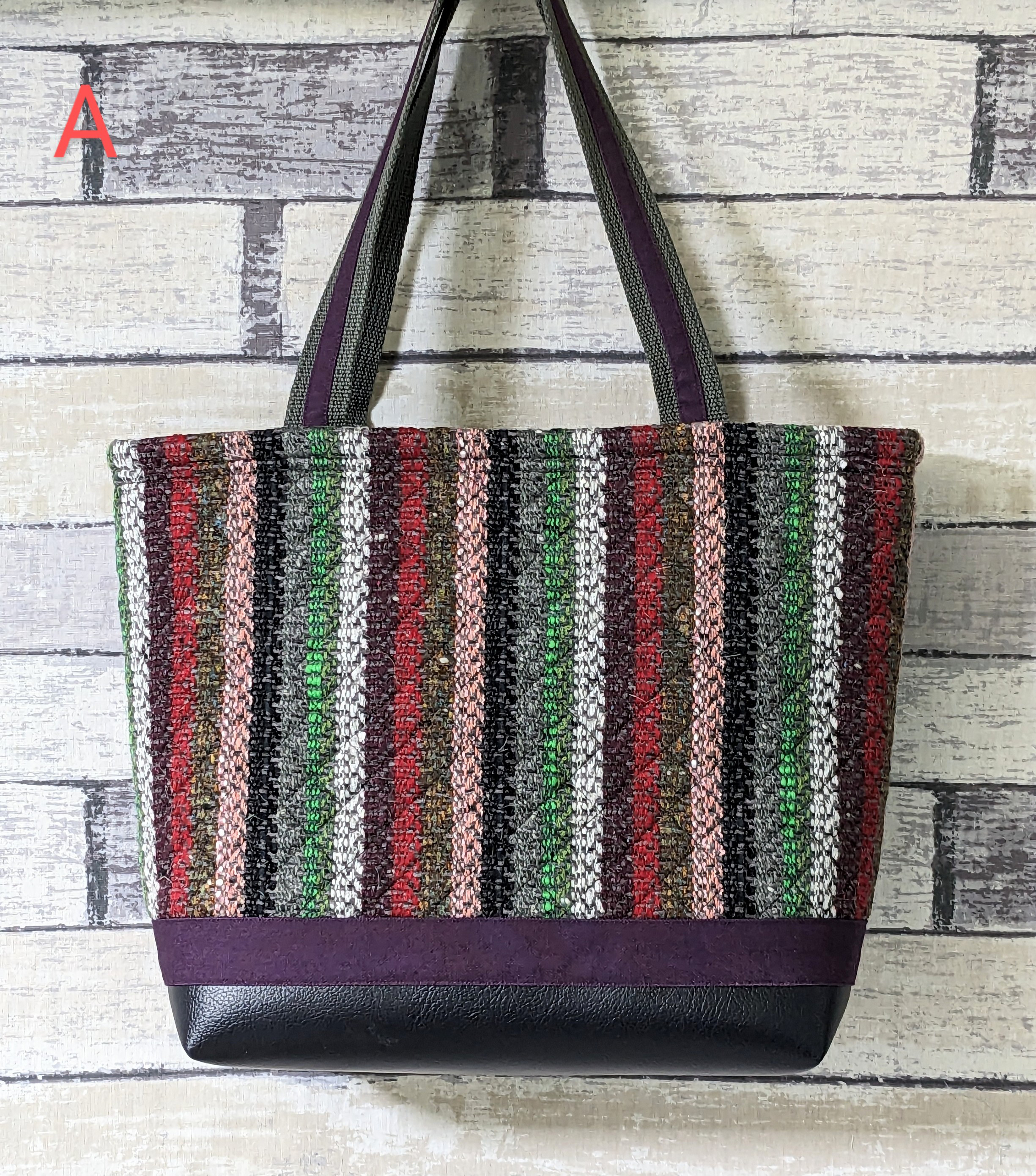 トートバッグ　ウール　キルティング