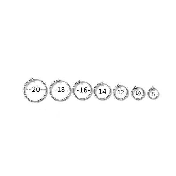 フープイヤリング　フェイクピアス　ステンレス　2個　アレルギー対応　４色 リング  ダミーピアス 穴なし   イヤーカフ 7枚目の画像