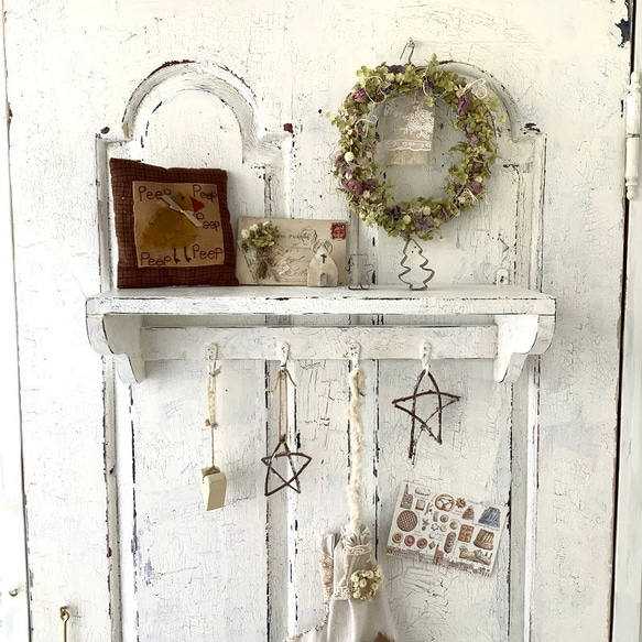 受注制作】ウォールシェルフ・シャビーホワイト・フレンチカントリー