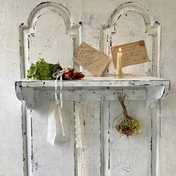 受注制作】ウォールシェルフ・シャビーホワイト・フレンチカントリー