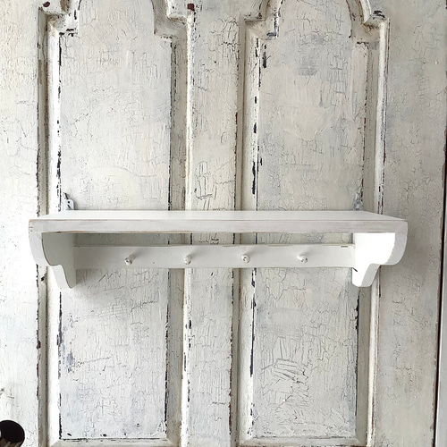 受注製作】ウォールシェルフ・キレイ目ホワイト・シャビー・フレンチ