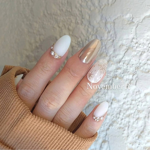 LA470☆クリスマスネイルチップ ネイルチップ（つけ爪） NovemberR