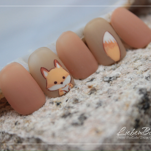 コンコン！キツネさんのネイル＊Li ネイルチップ（つけ爪