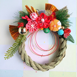 3.しめ縄リース 新作割引】40cm本しめ縄スタイリッシュⅢお正月しめ縄飾りリース