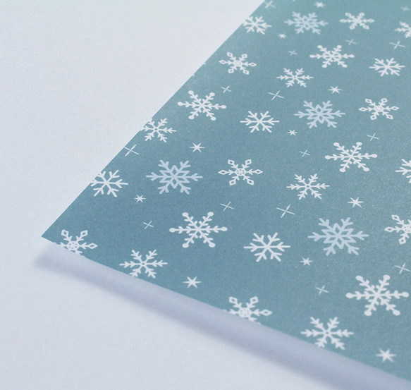 冬・クリスマスシリーズ包装紙アソート　A4サイズ（4種×各2枚）デザインペーパー　ラッピングペーパー　 5枚目の画像